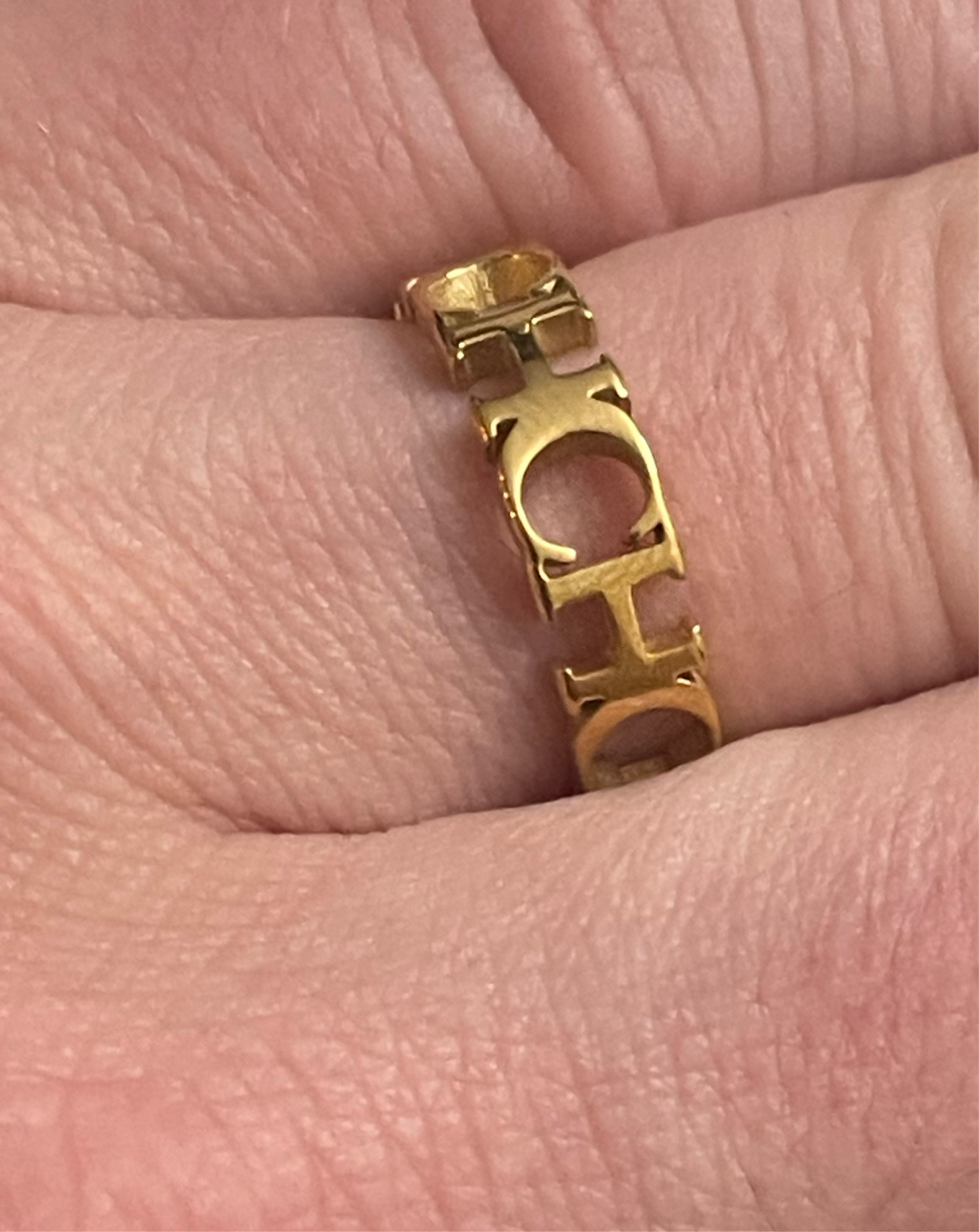 Open CHCH lettered Ring