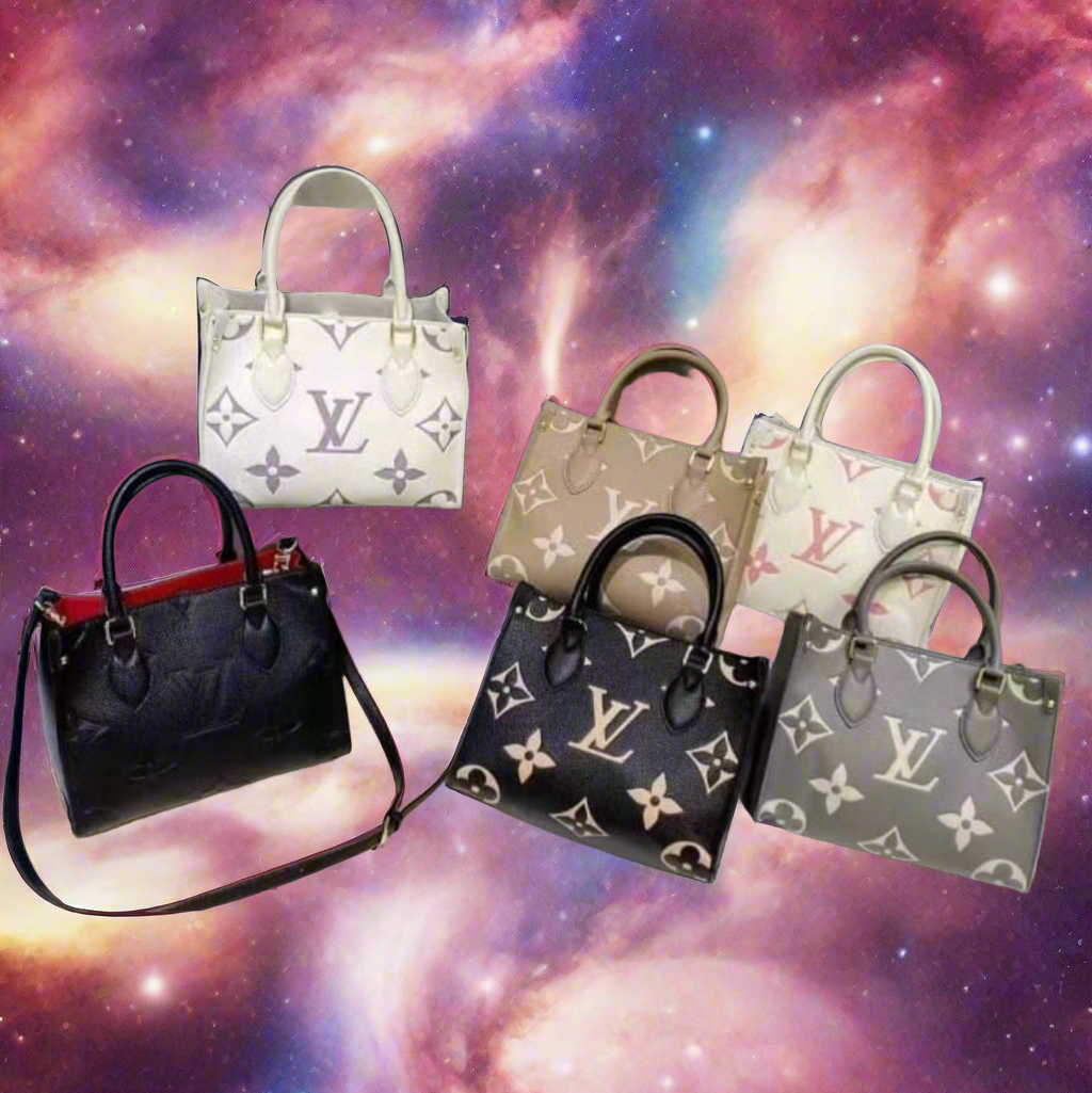 Leather structured logo tote