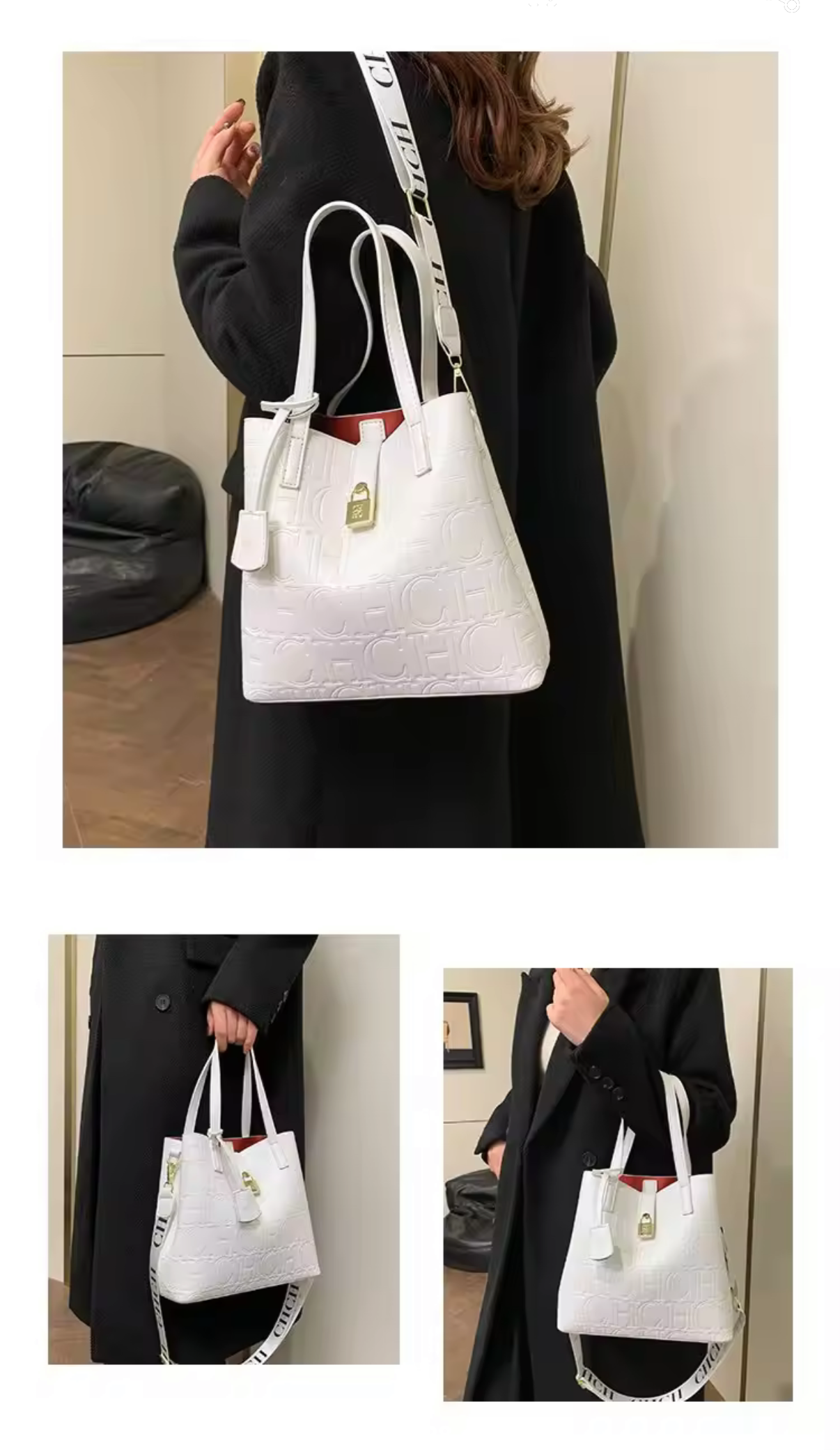 CHCH TOTE BAG W/ smaller pouch bag