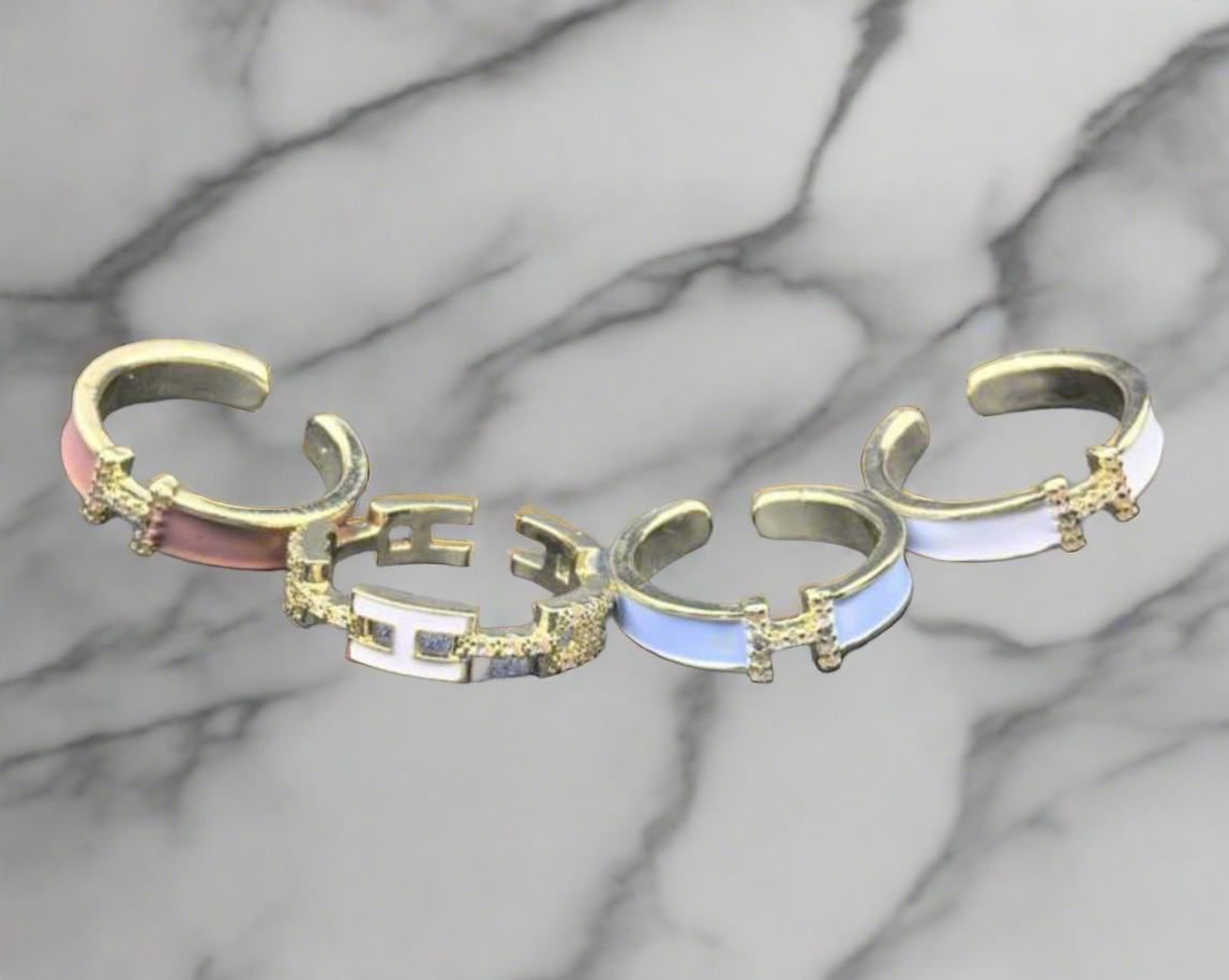 Beautiful inspired rings with logos and adjustable bands (large variety)