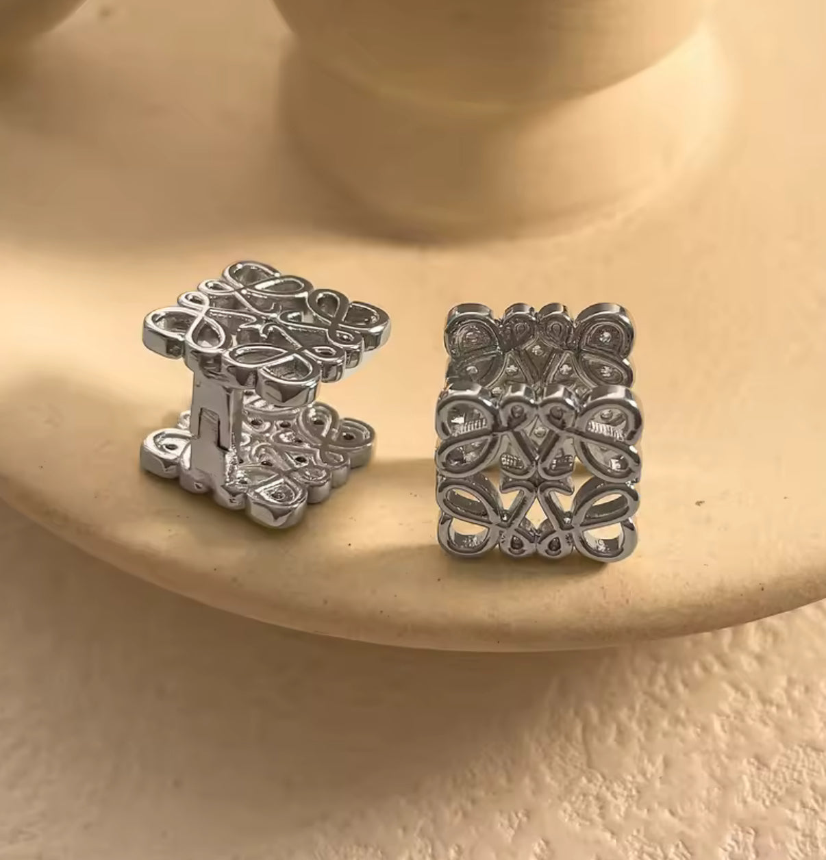 Square L charm necklace