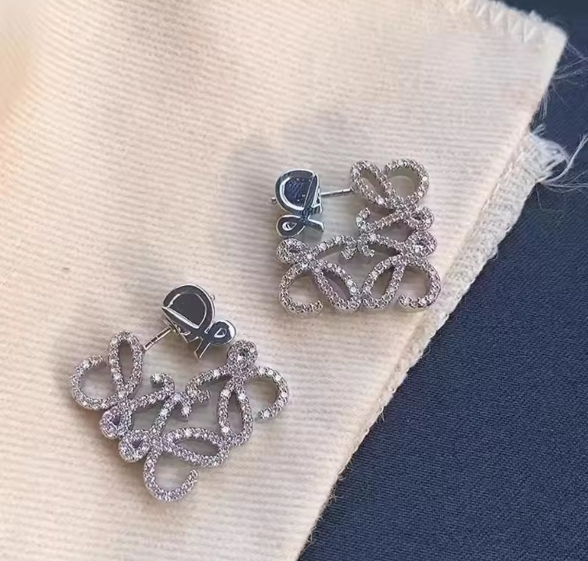 Square L charm necklace