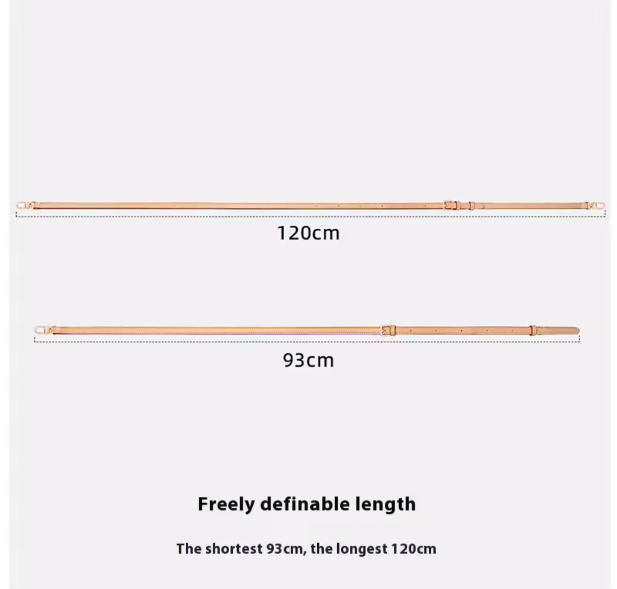 Adjustable PU leather cross body strap