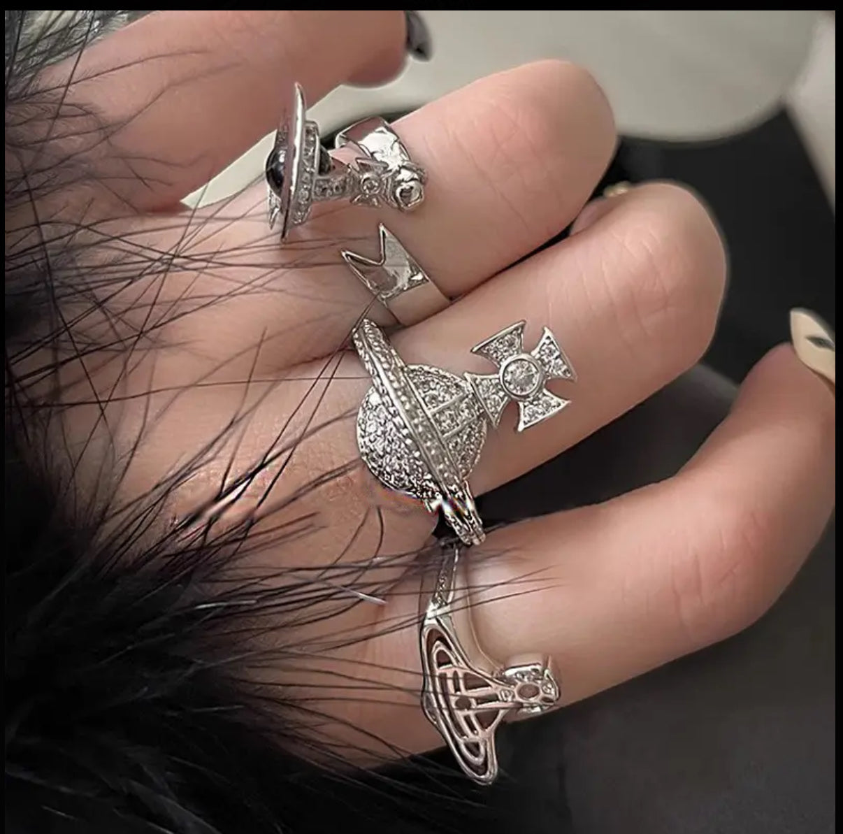 Beautiful inspired rings with logos and adjustable bands (large variety)