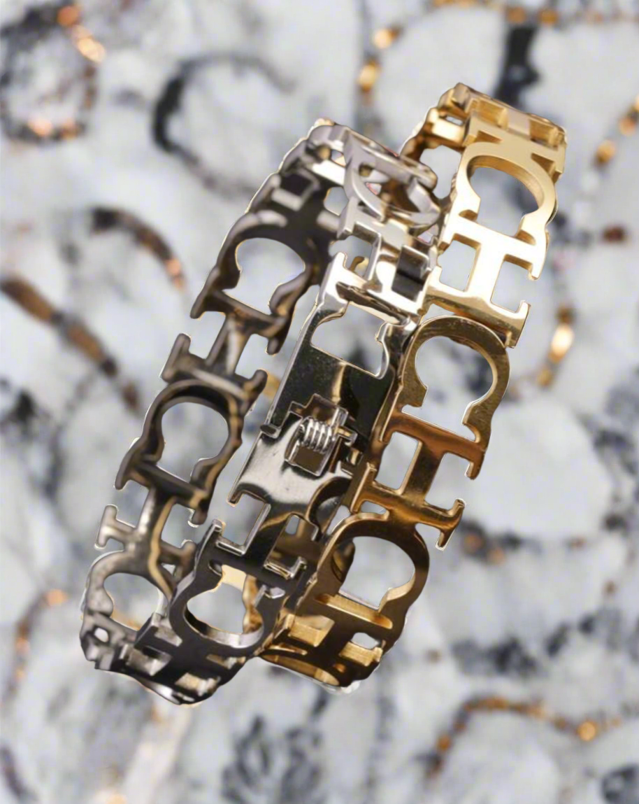 Hinged Lettered Bangles