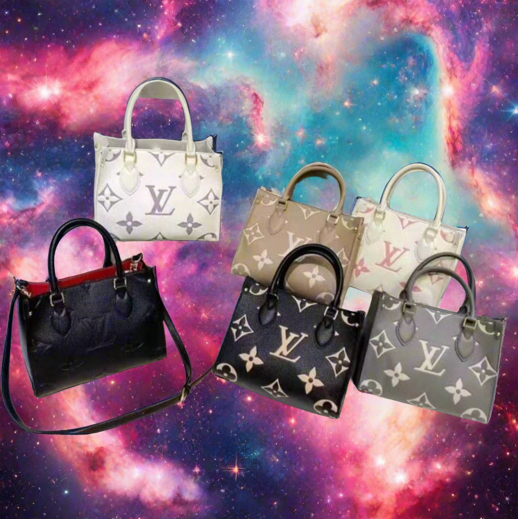 Leather structured logo tote
