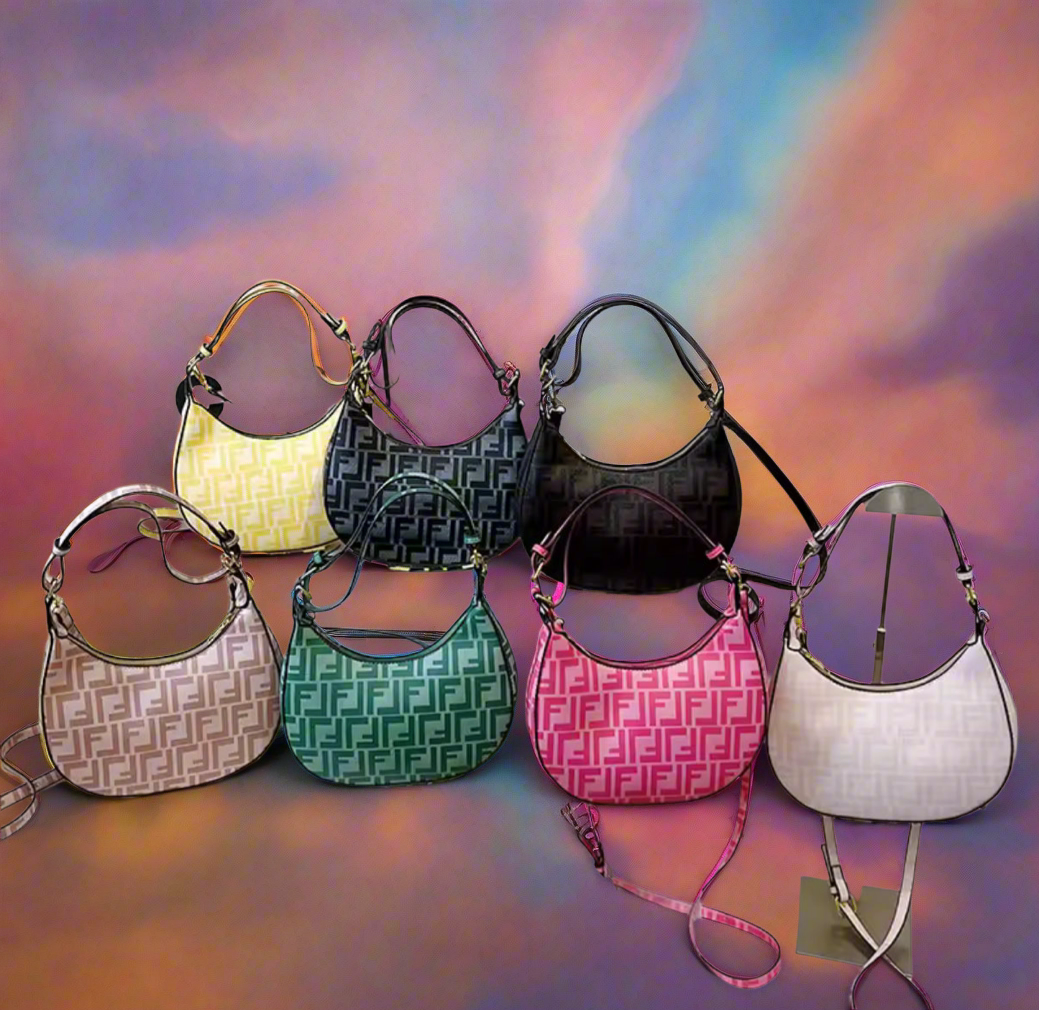 Classic shoulder hobo bag with Metal lettering (many options)