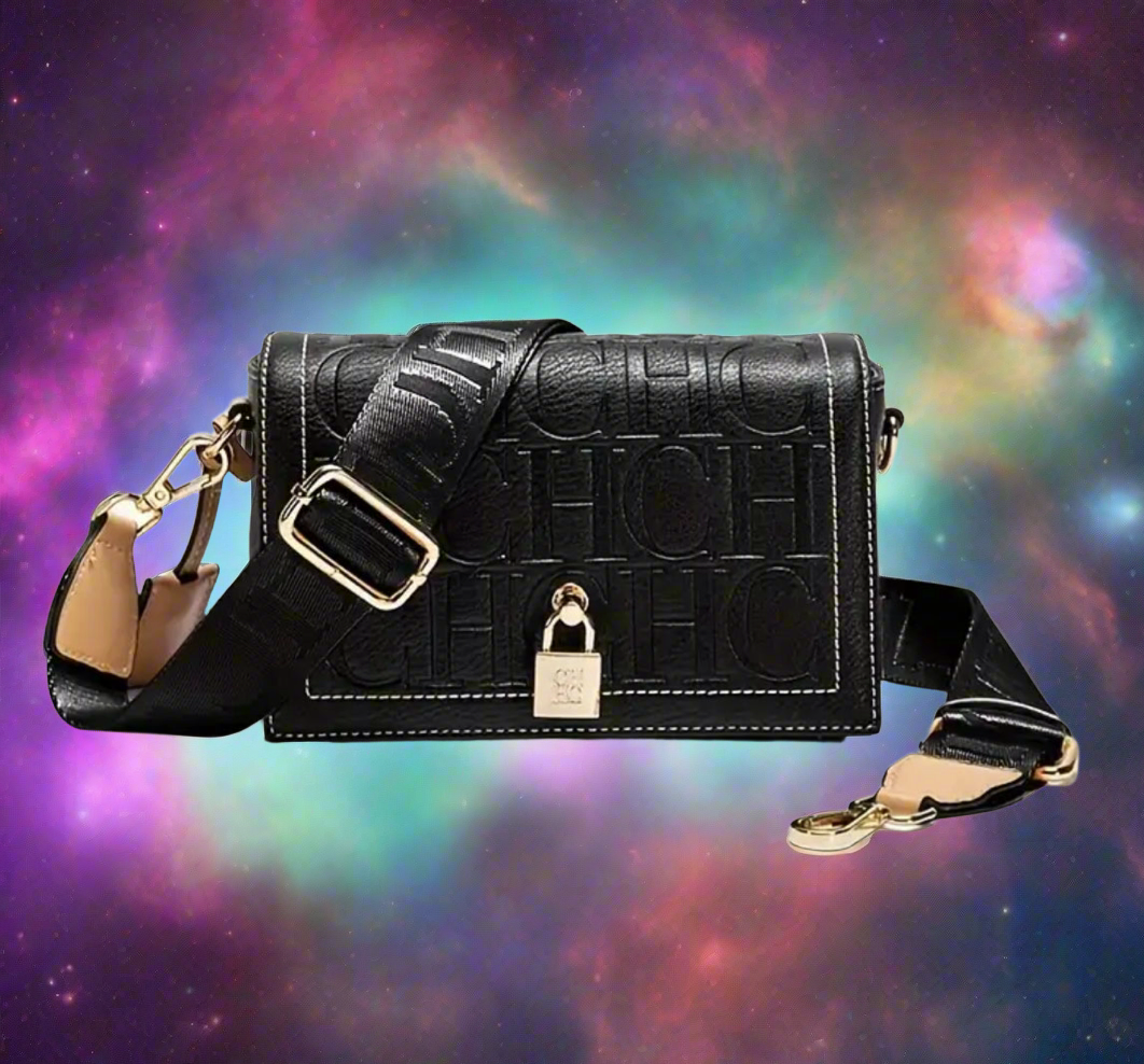 High quality CHCH embossed flap crossbody bag