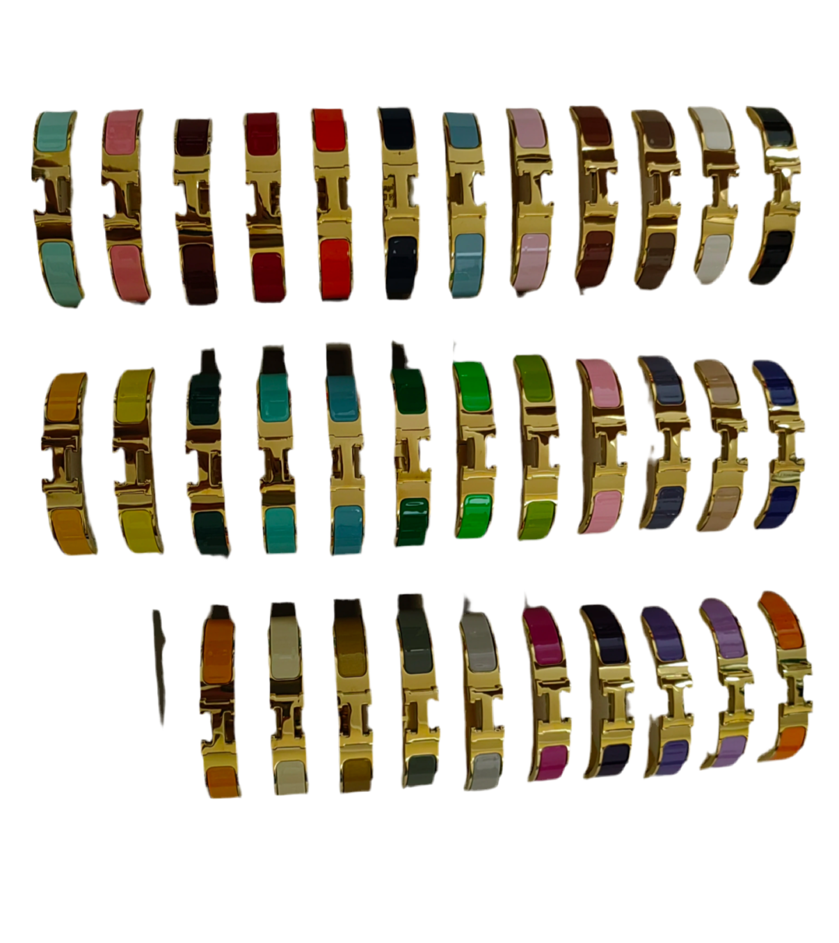 Thick band letter H bangle