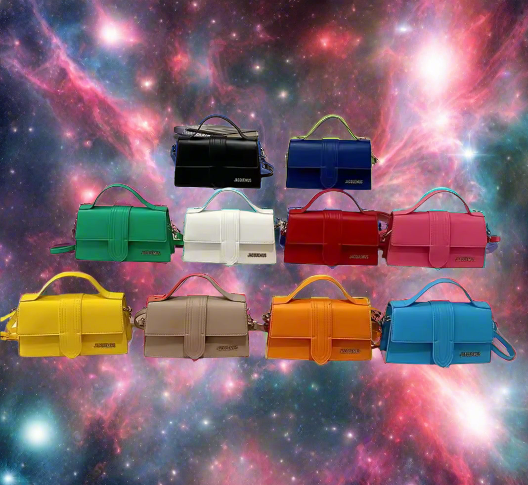 JAQ structured rectangular clutch / crossbody flap purse in many colors