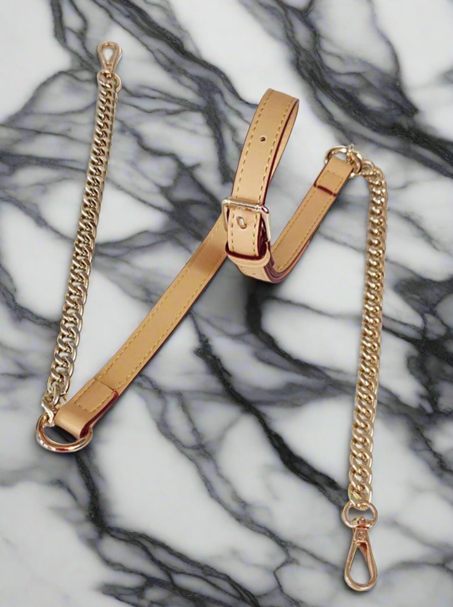 Adjustable long Leather purse straps