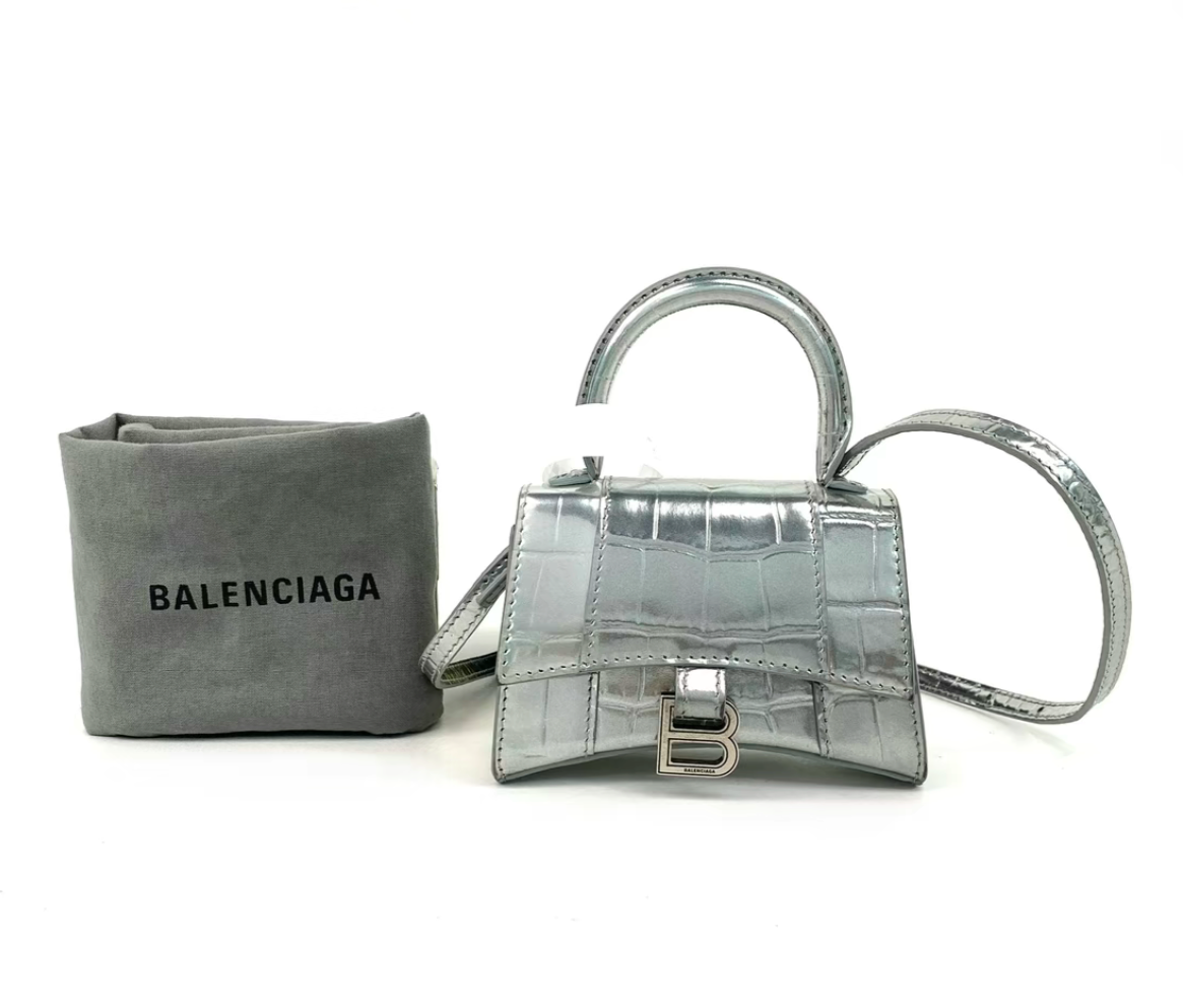 Swarovski crystal evening bag with B logo