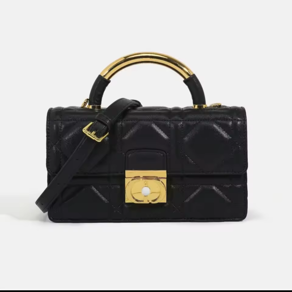 Leather Crossbody “CD Pearl” logo bag, with signature diamond quilted stitching (many options)