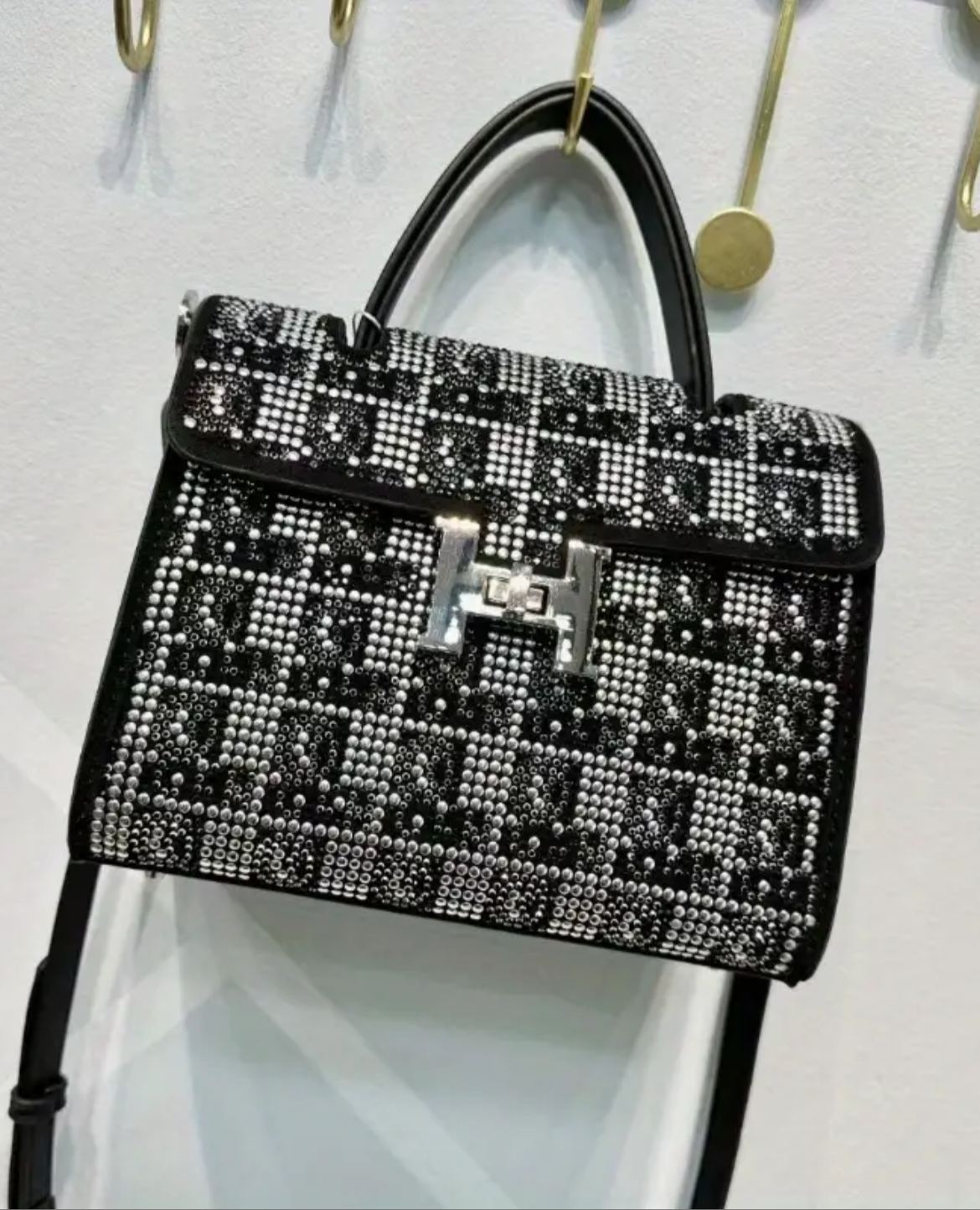 Swarovski Crystal H clutch.