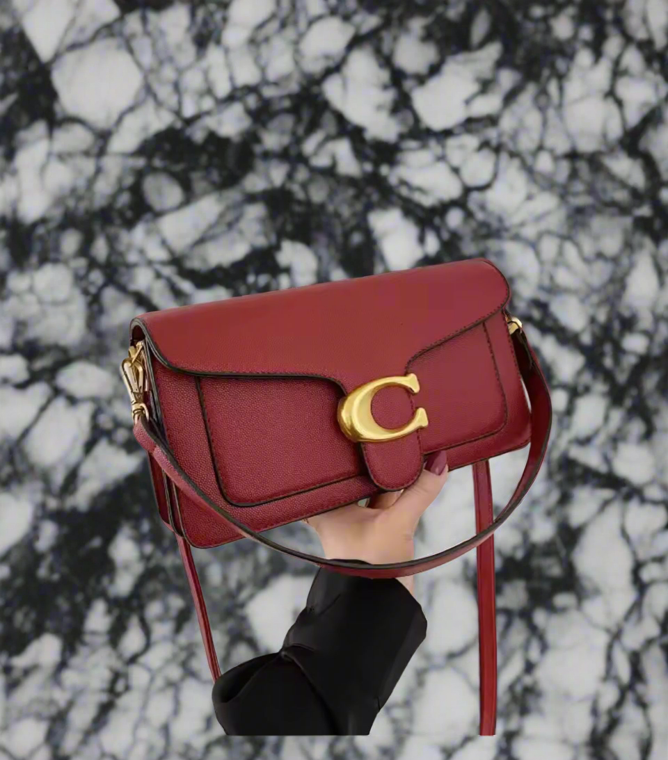 Classic leather underarm logo purse