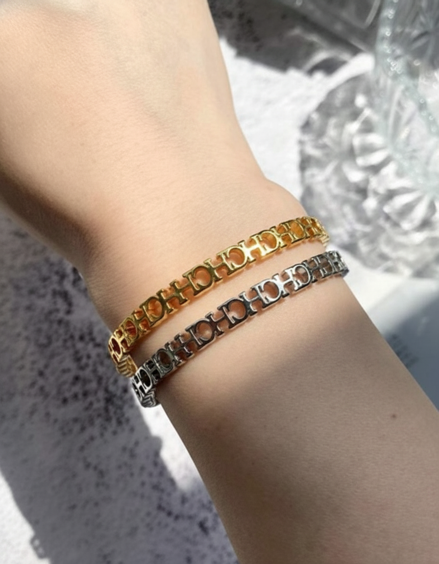 Hinged Lettered Bangles