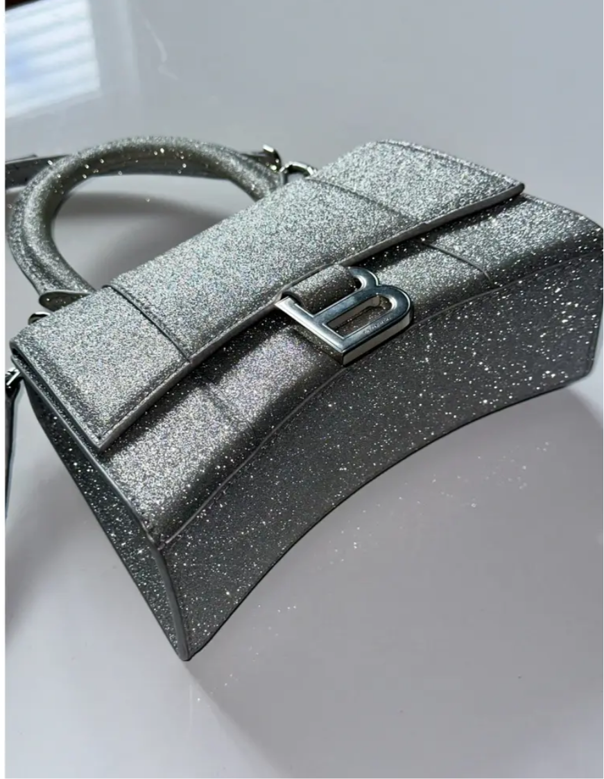 Swarovski crystal evening bag with B logo