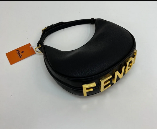 Classic shoulder hobo bag with Metal lettering (many options)