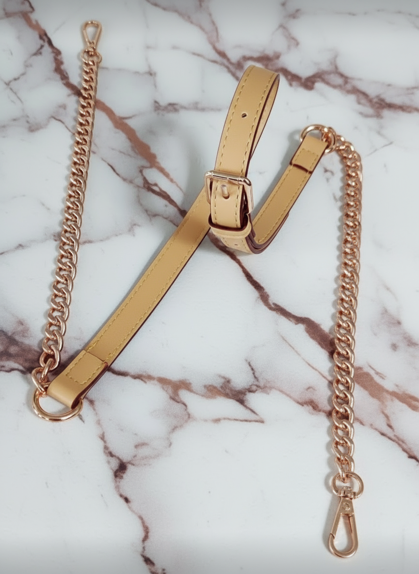 Adjustable long Leather purse straps