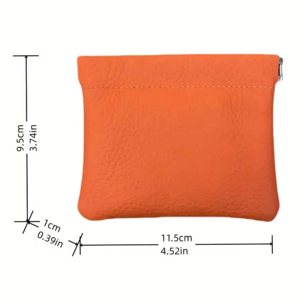 Soft leather coin pouches