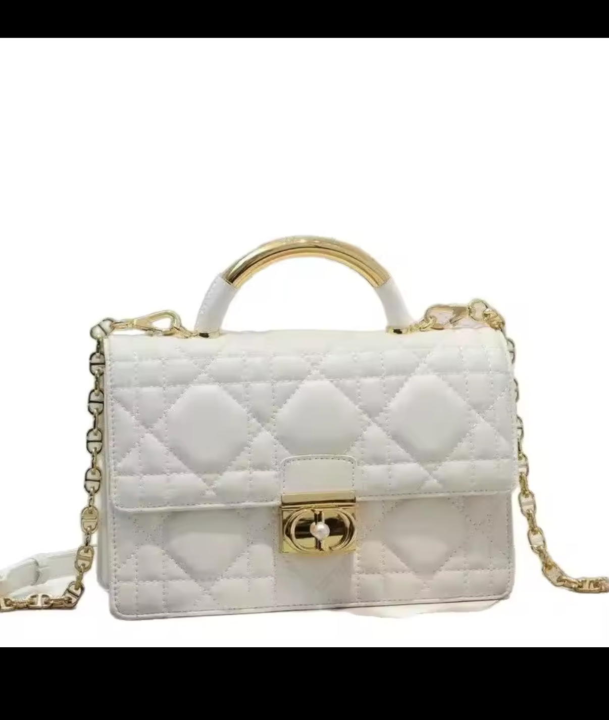 Leather Crossbody “CD Pearl” logo bag, with signature diamond quilted stitching (many options)