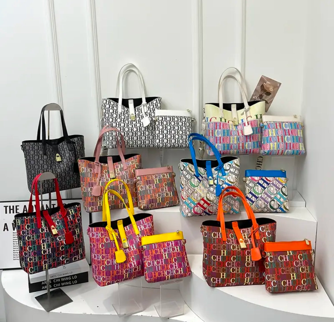 CHCH TOTE BAG W/ smaller pouch bag