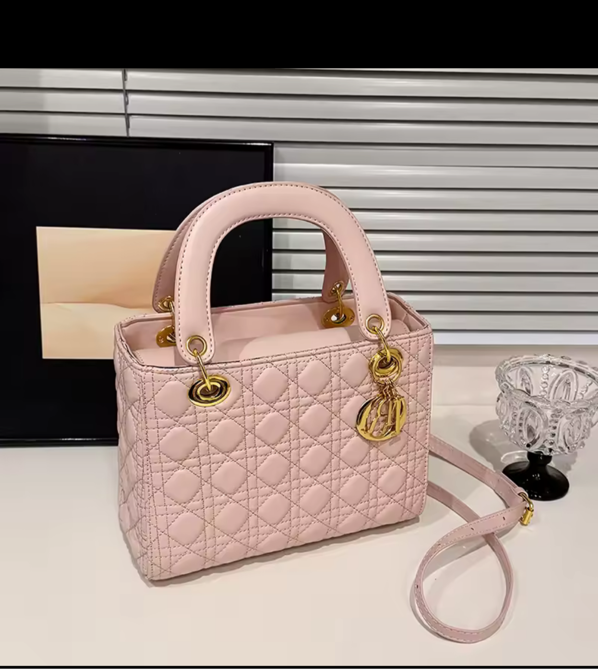 Structured square tote  “DIANA” bag