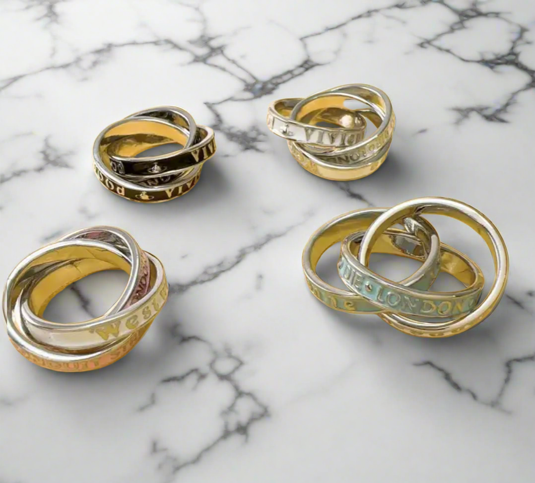 Stylish luxury brand rings (various)