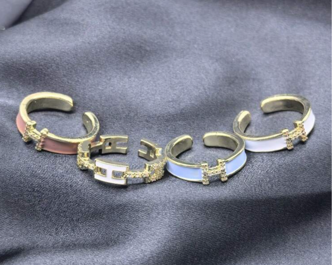 Beautiful inspired rings with logos and adjustable bands (large variety)