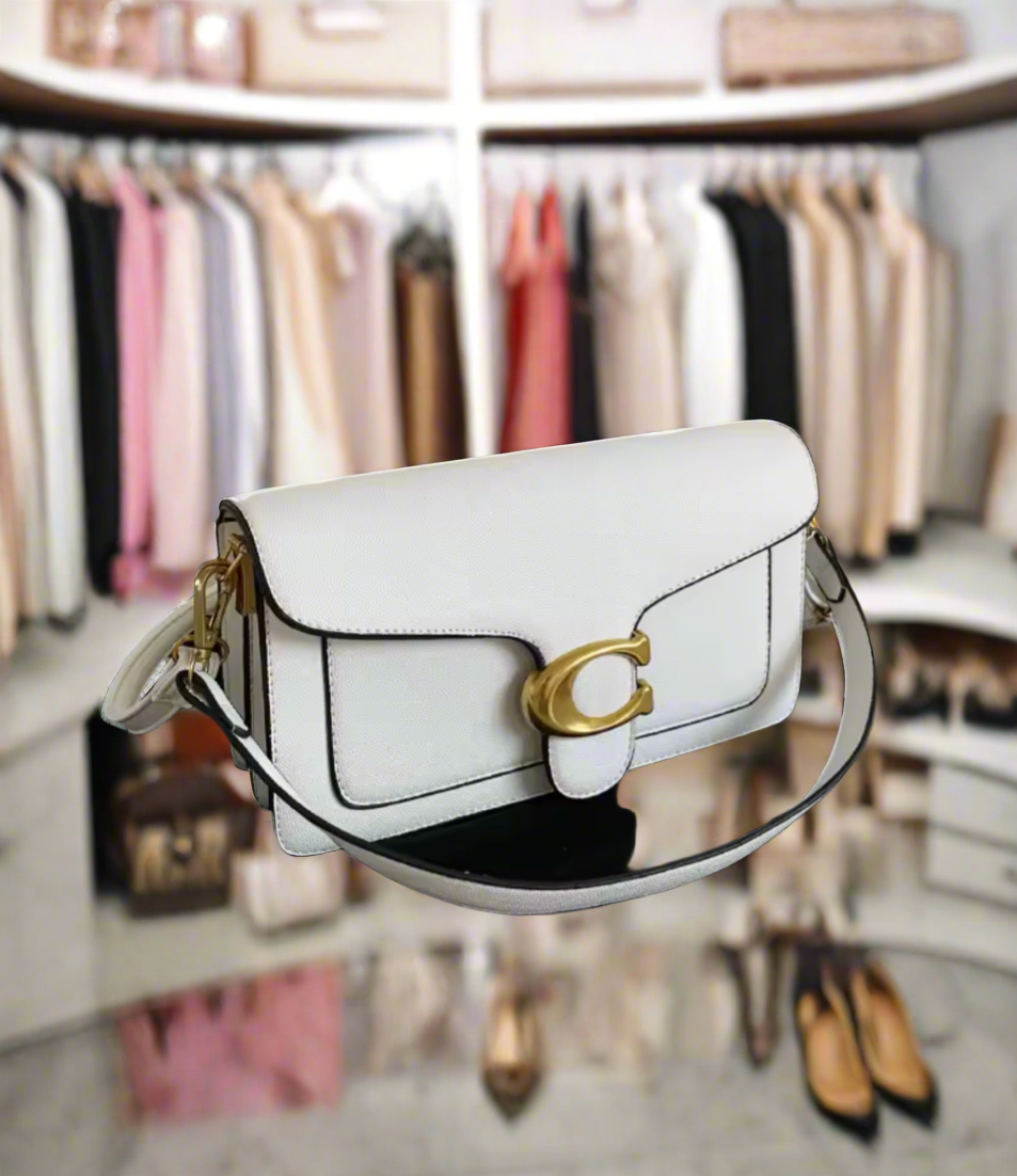 Classic leather underarm logo purse