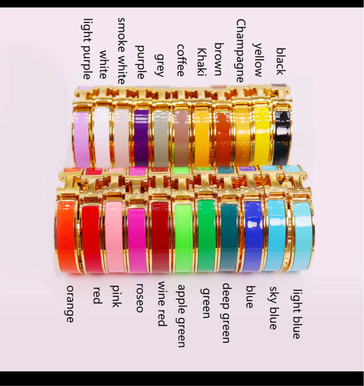 Thick band letter H bangle