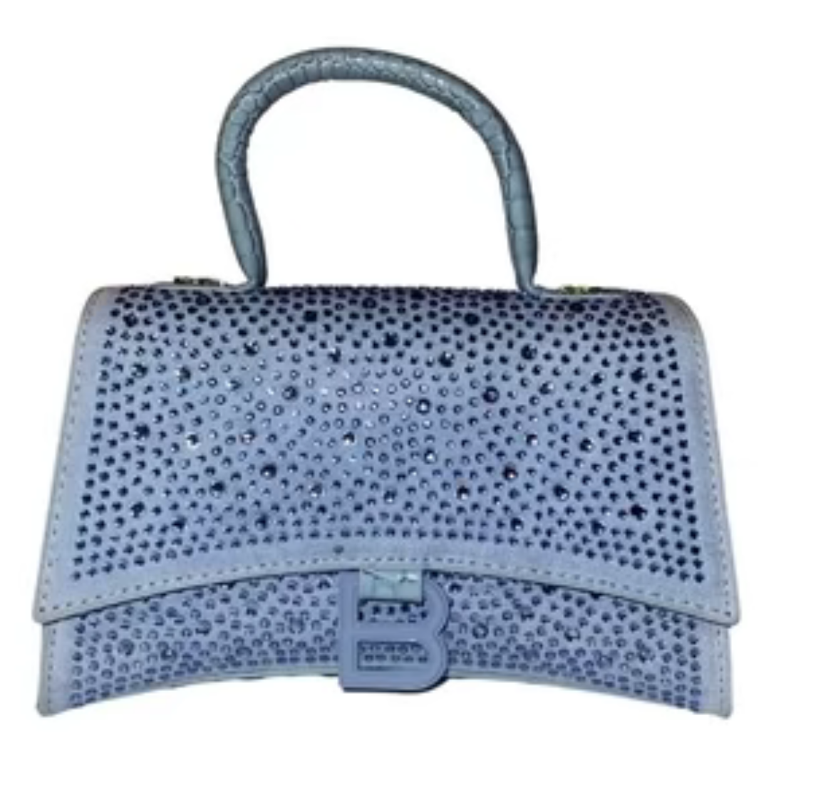 Swarovski crystal evening bag with B logo