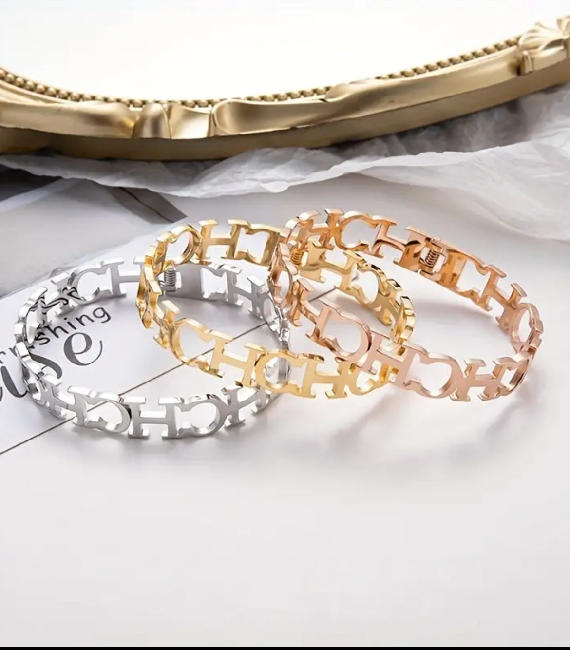 Hinged Lettered Bangles