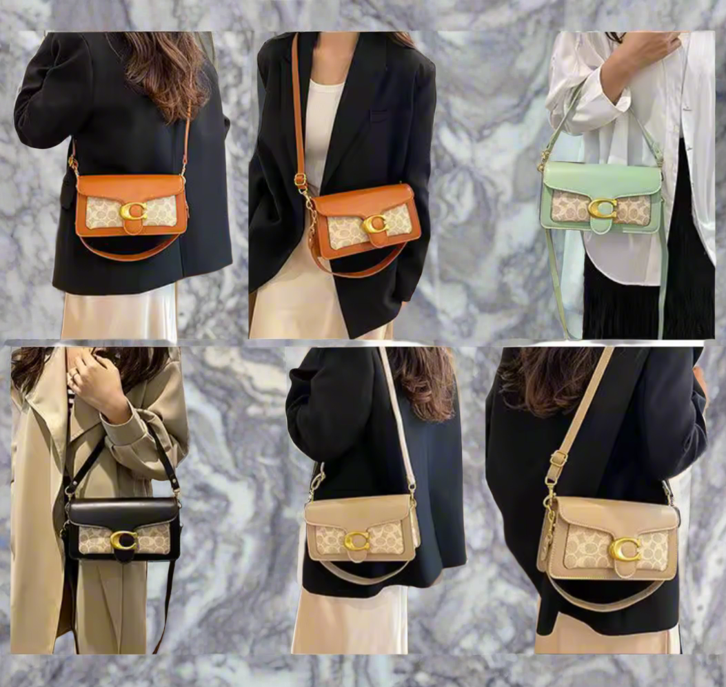 Classic leather underarm logo purse