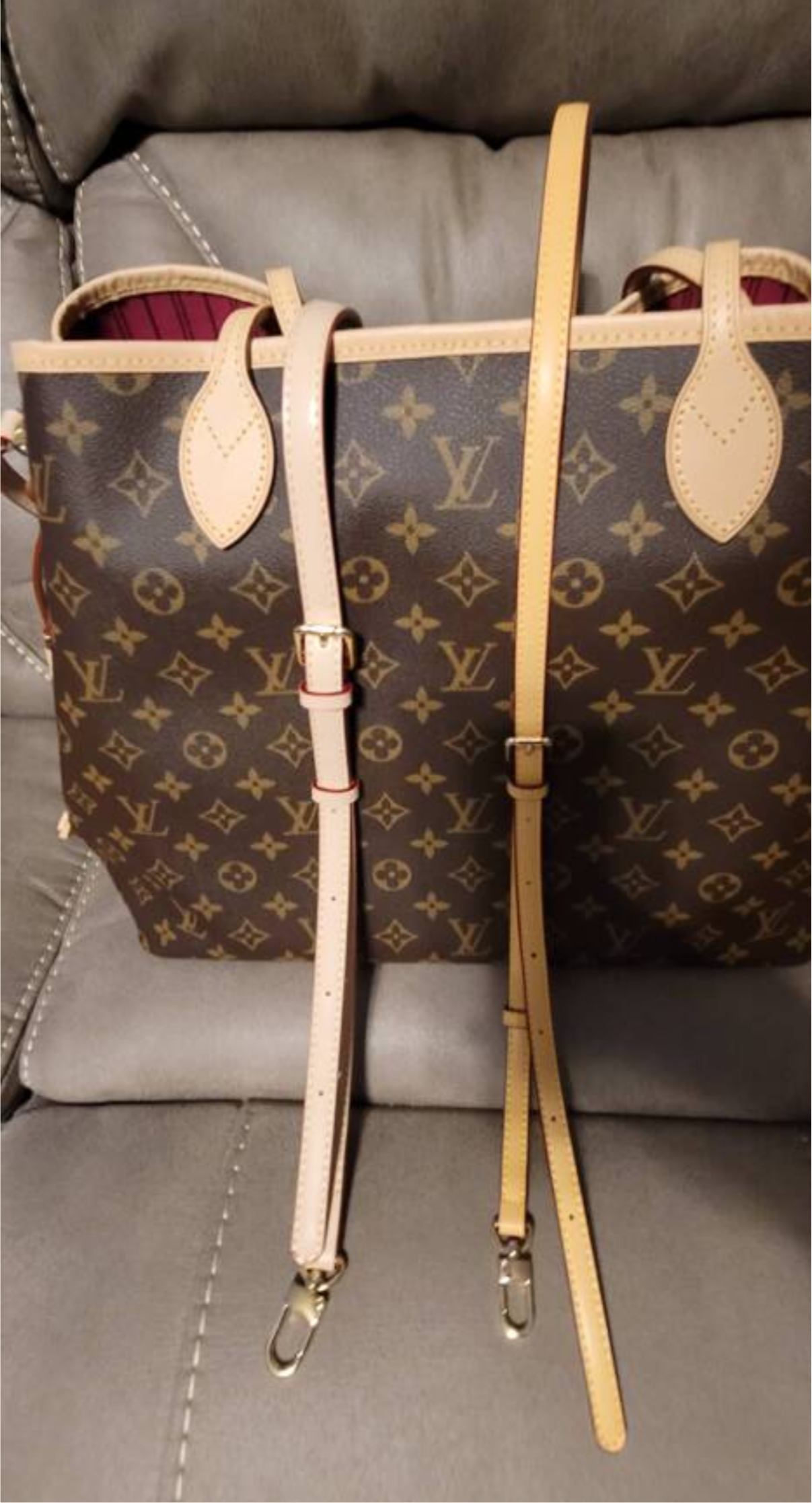 Adjustable long Leather purse straps