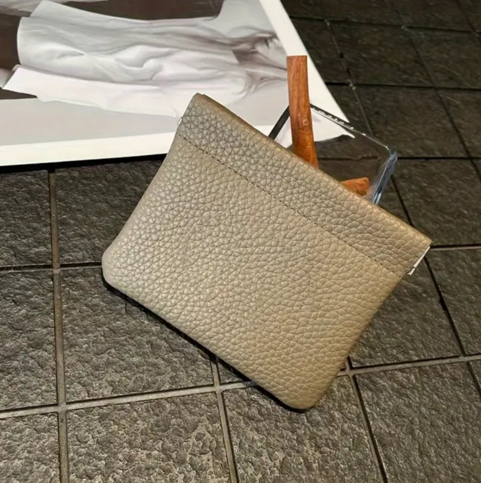 Soft leather coin pouches