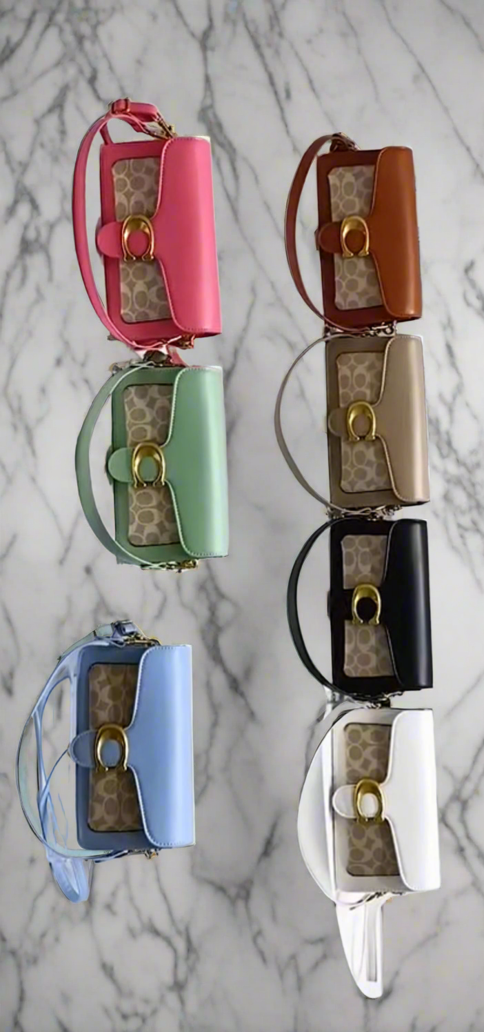 Classic leather underarm logo purse