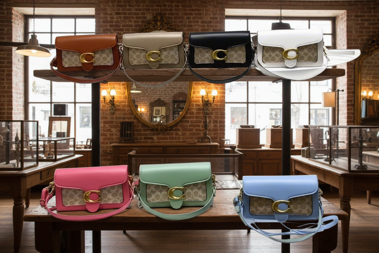 Classic leather underarm logo purse
