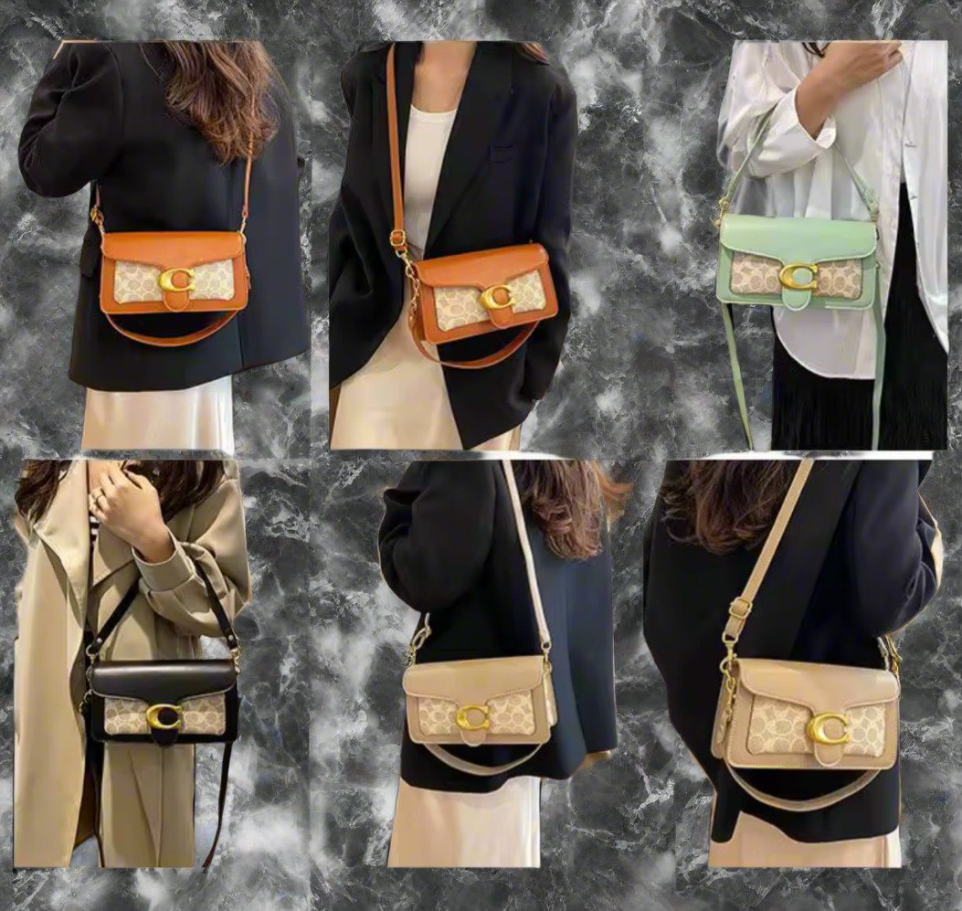 Classic leather underarm logo purse