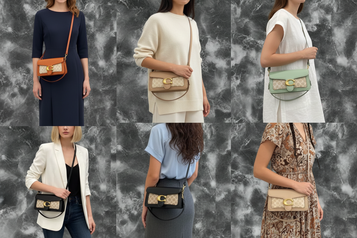 Classic leather underarm logo purse