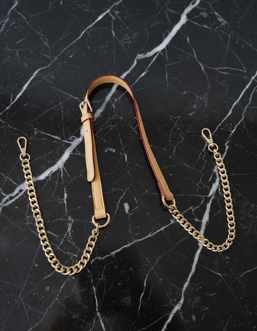 Adjustable long Leather purse straps
