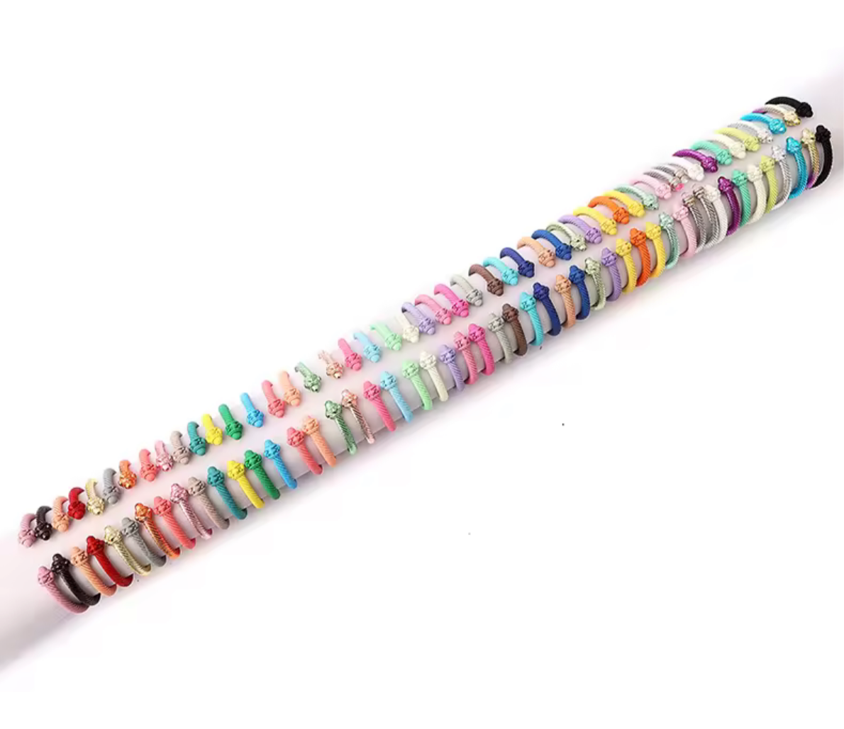 Various colored metal bangle bracelets