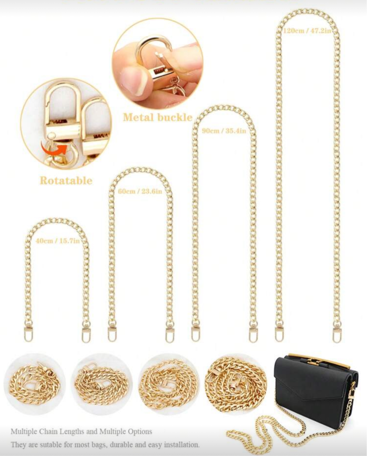 Metal Chain Purse Straps