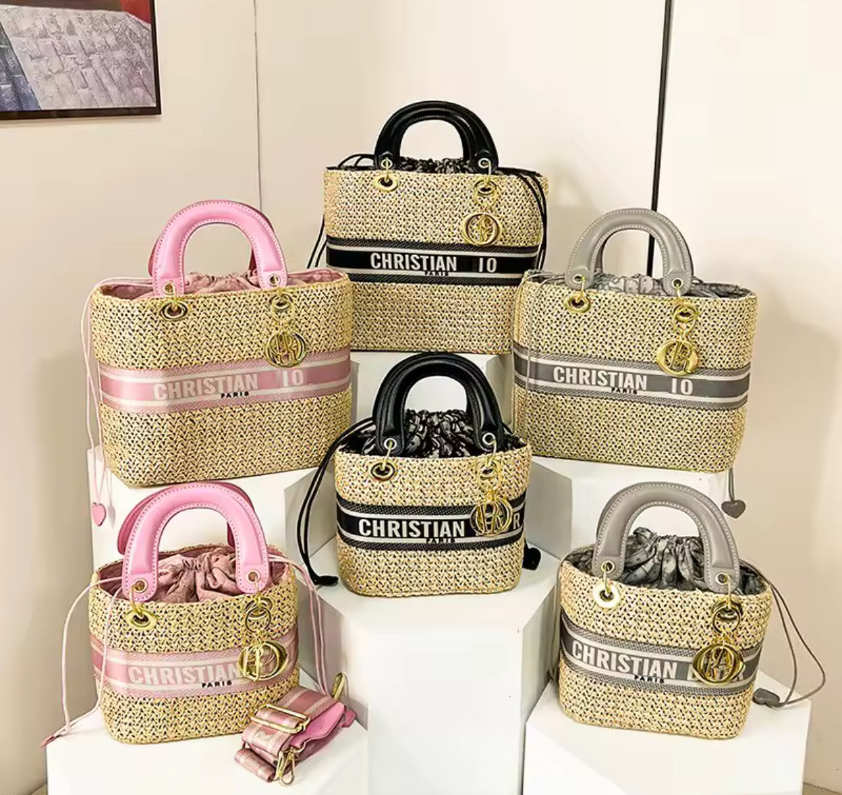 Structured square tote  “DIANA” bag