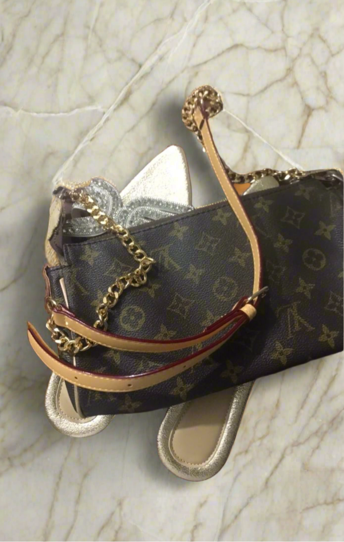 Adjustable long Leather purse straps