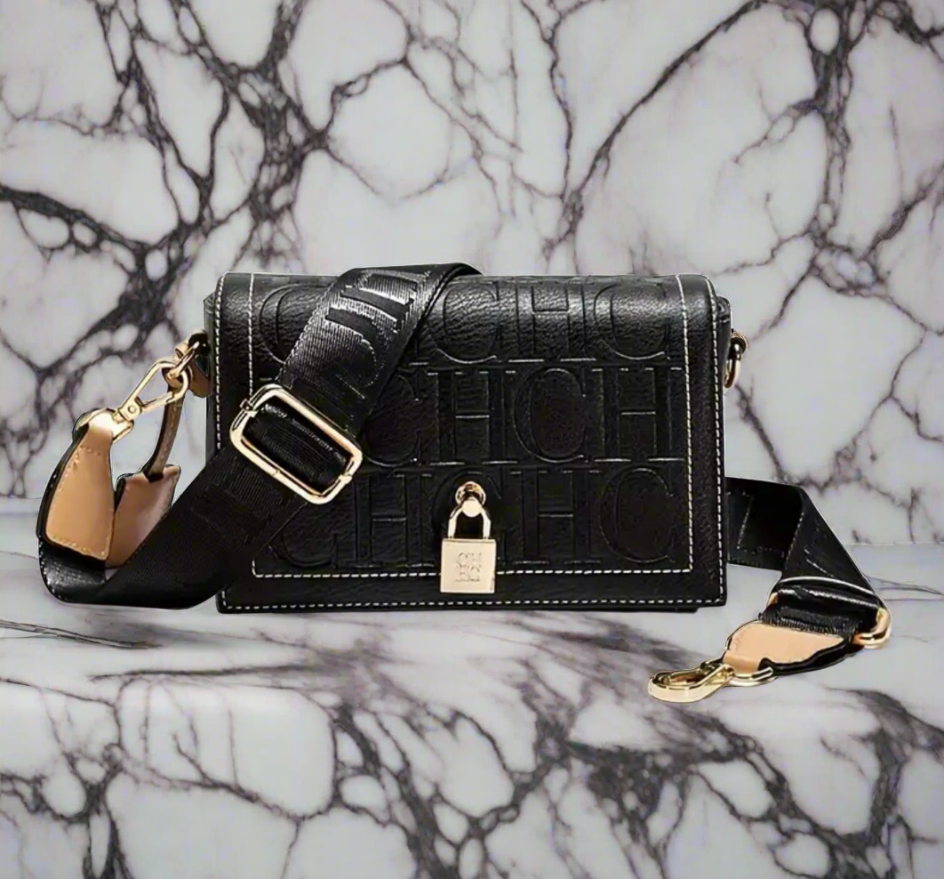 High quality CHCH embossed flap crossbody bag