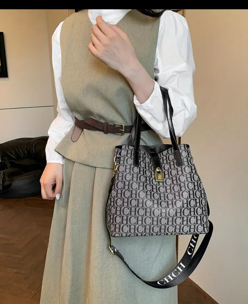 CHCH TOTE BAG W/ smaller pouch bag