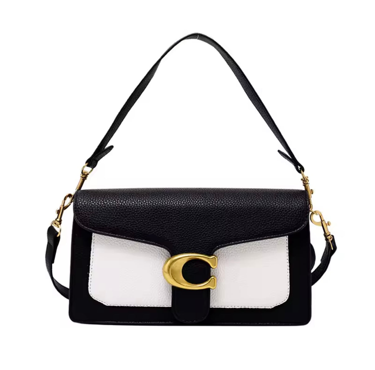 Classic leather underarm logo purse