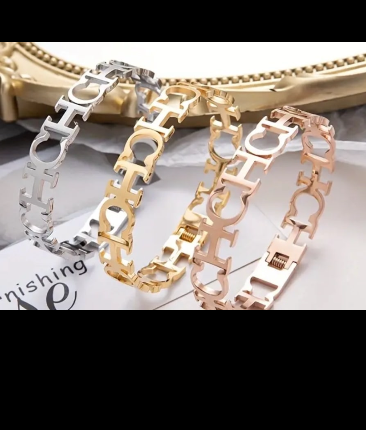 Hinged Lettered Bangles