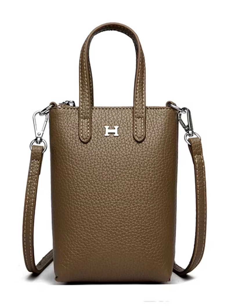 Small leather crossbody bag